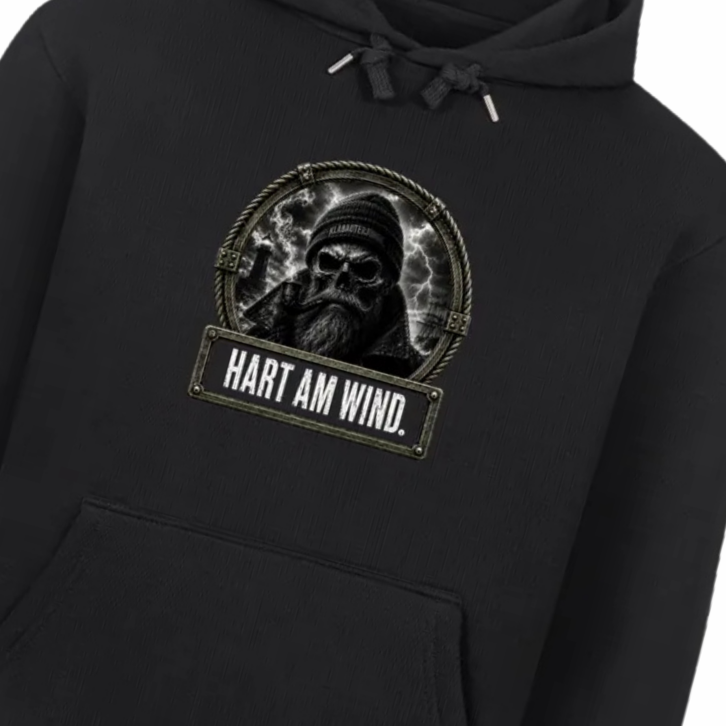 HART AM WIND. – Hoodie | Motiv vorne