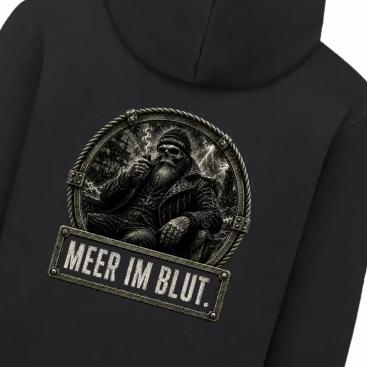 MEER IM BLUT. – Hoodie | Motiv hinten
