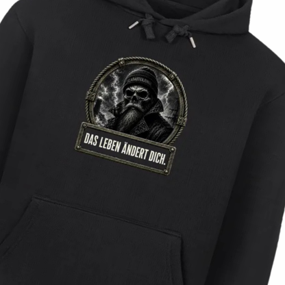 DAS LEBEN ÄNDERT DICH. – Hoodie | Motiv vorne