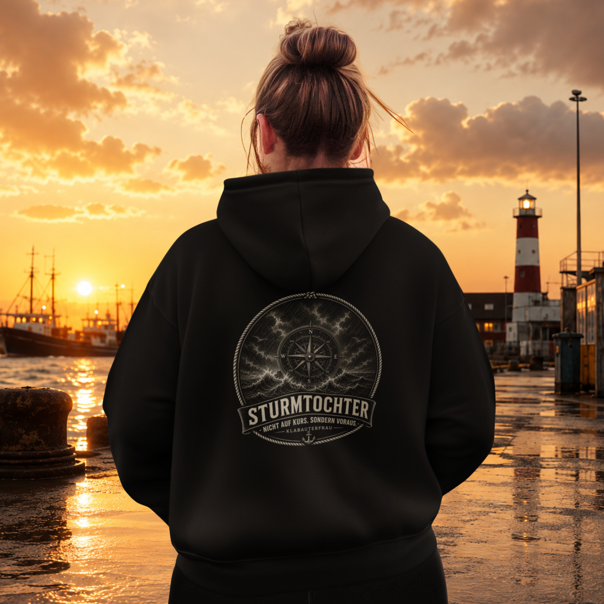 NICHT AUF KURS. Sturmtochter. HOODIE.