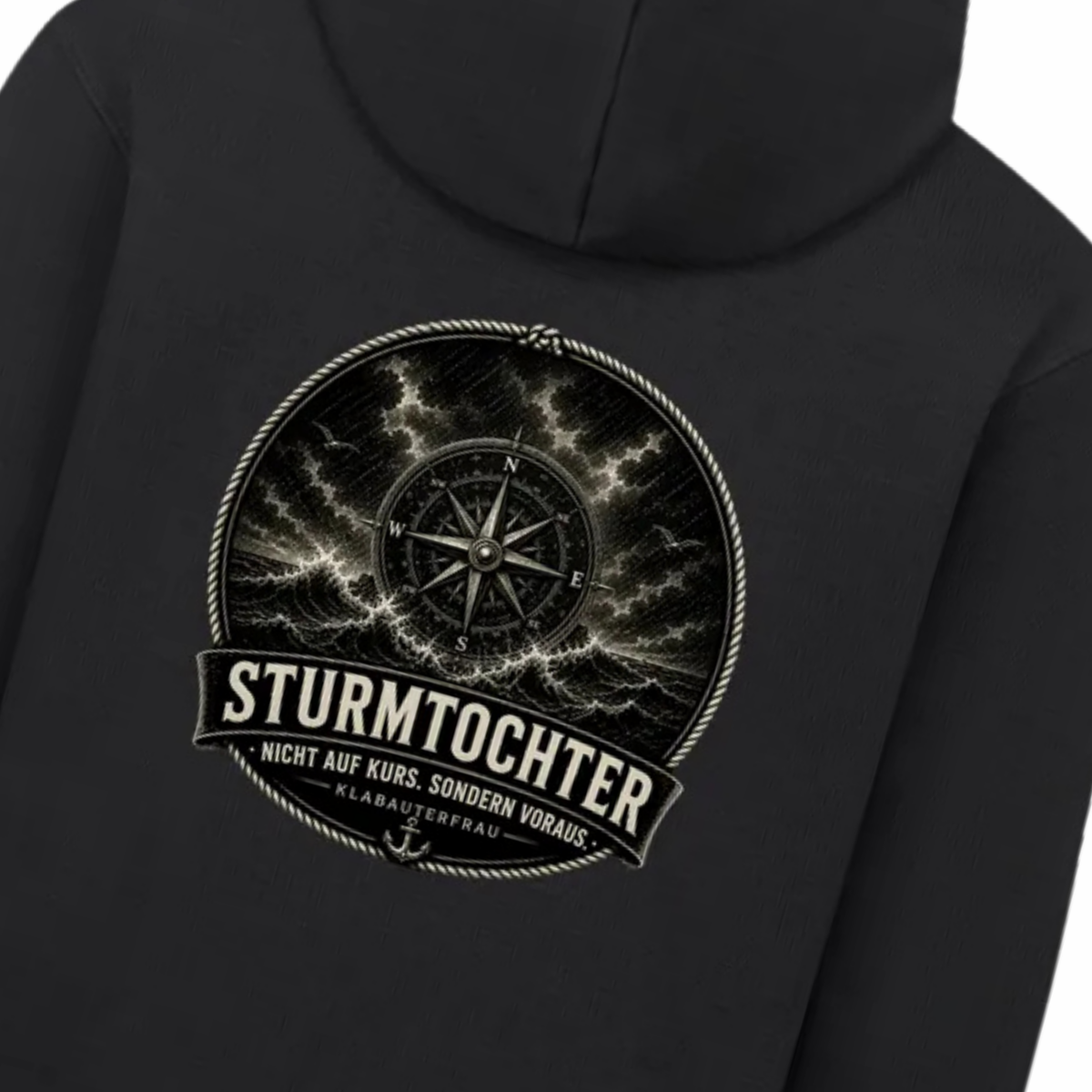 NICHT AUF KURS. Sturmtochter. HOODIE.